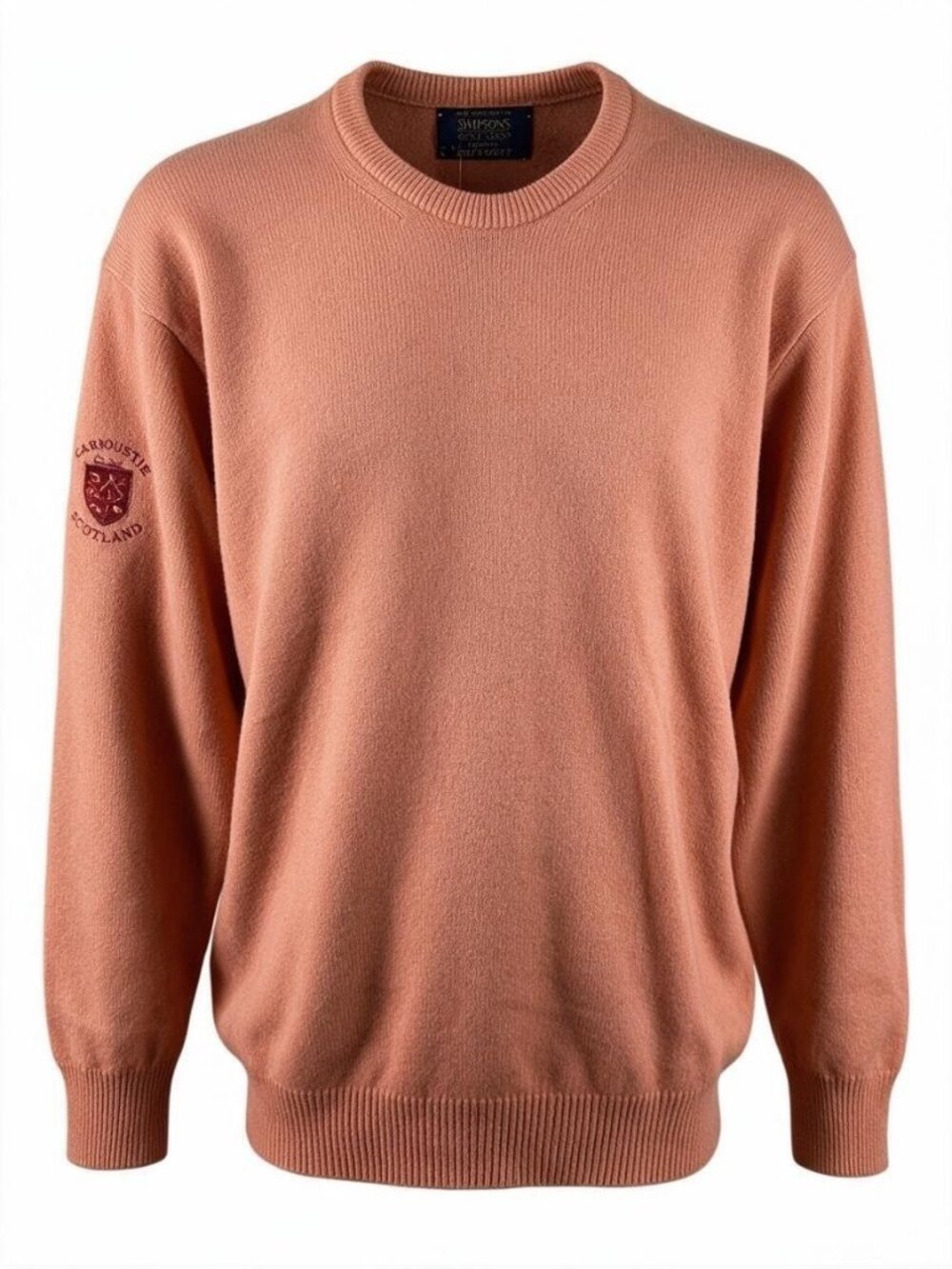 Lyle & Scott Carnoustie Wool Golf Sweater Mens Large Mango Scotland